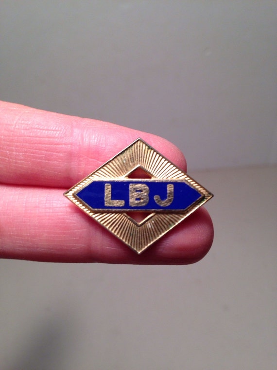 Vintage LBJ Presidential Campaign Pin Political by Fantasme