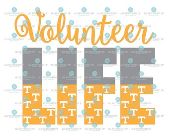 Volunteer LIFE Vols Football digital cut file: svg, dxf