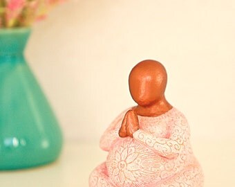 Sacred Pregnancy - Fertility Goddess Statue Doula Gift Midwife Gift Goddess Sculpture Goddess Figurine Pagan Altar Birth Art Womb blessing