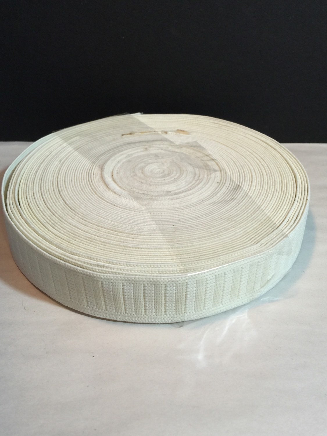 White 1 Poly Elastic Roll Sewing Supplies