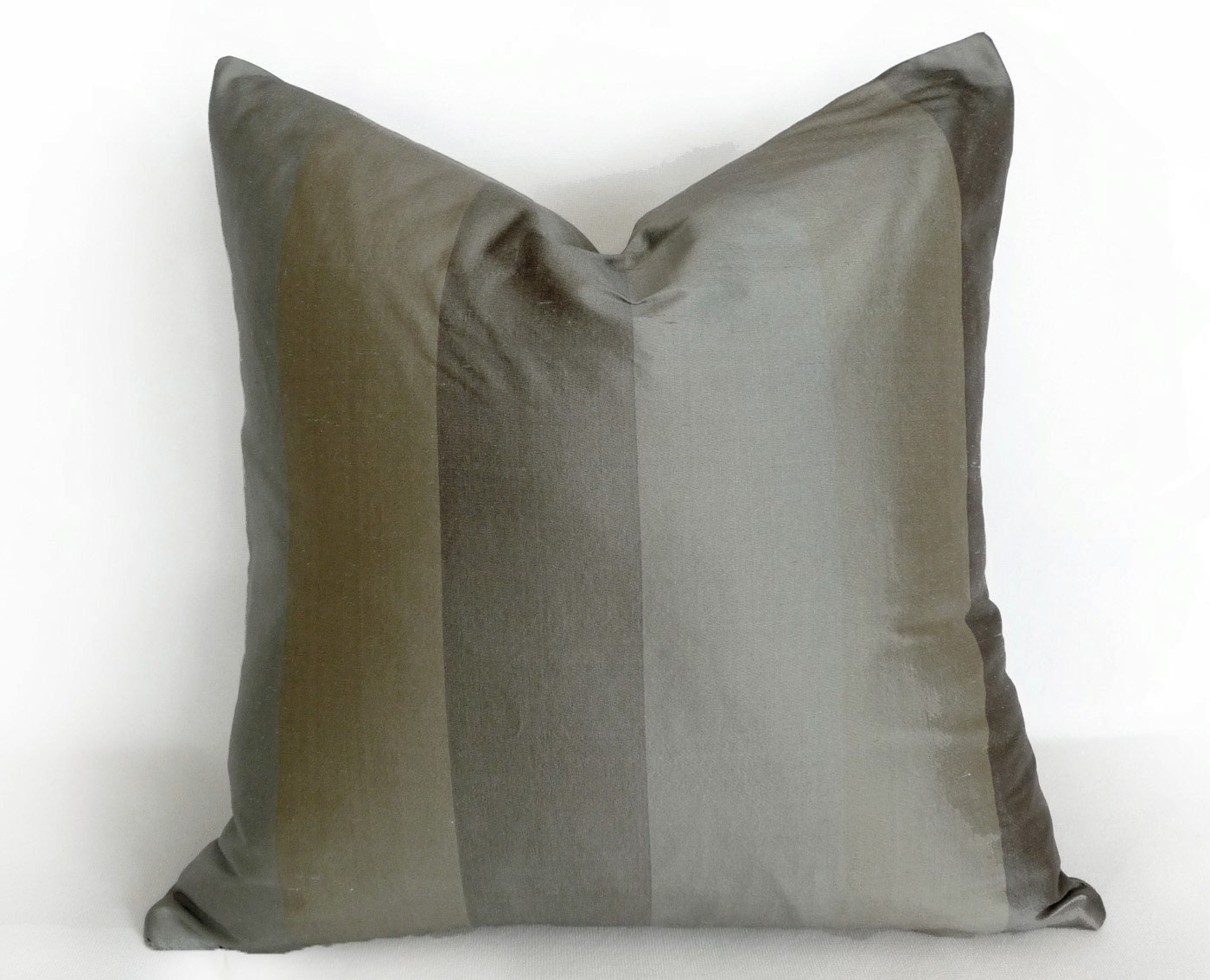 Grey Green Pillows Luxury Silk Pillow Covers Gray Sage