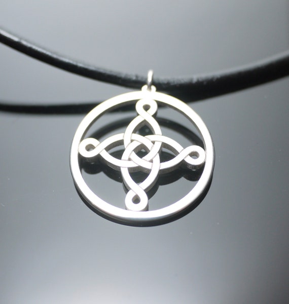Silver Celtic Necklace, Pendant Charm