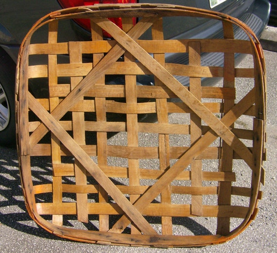 Premium Large Tobacco Basket Vintage 1950's FREE SHIPPING