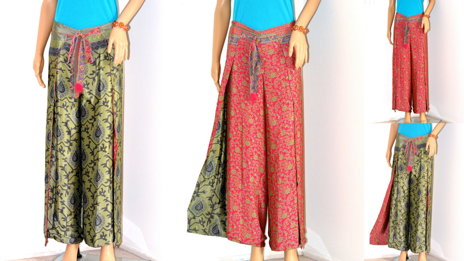 Silk Reversible Wrap PantsReversible Wrap by TopsyCurvyDesigns