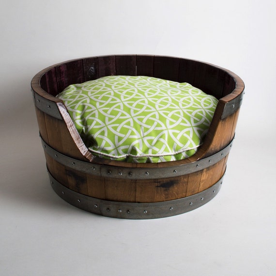 Wine Barrel Dog Bed by alpinewinedesign on Etsy