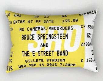 Concert Ticket Pillows, Throw Pillows, Decorative Pillows, Personalized Pillows, Gift for Him, Gift for Men, Gifts for Boyfriend Musicians