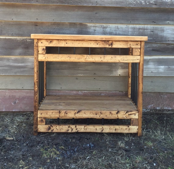 Industrial Kitchen Island Rustic Furniture Reclaimed Wood