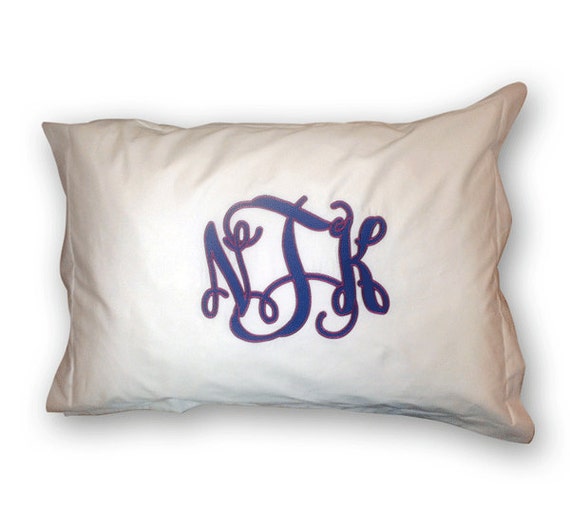 Monogrammed Applique Pillow Sham by MonogramsEtcNC on Etsy
