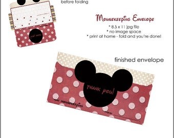 Disney Mousekeeping Printable Envelope print by CatchAStarFineArt