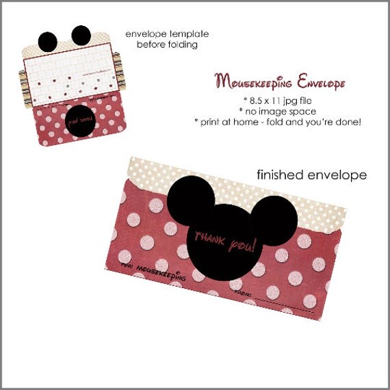 Disney Mousekeeping Printable Envelope print by CatchAStarFineArt