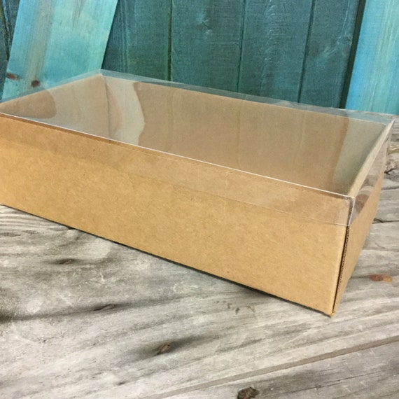 Items similar to Heavy Kraft Cardboard Boxes set of 50 Clear Top Extra Large on Etsy