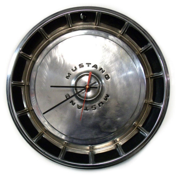 1971 1973 Ford Mustang Hubcap Wall Clock 1972 Hub by StarlingInk