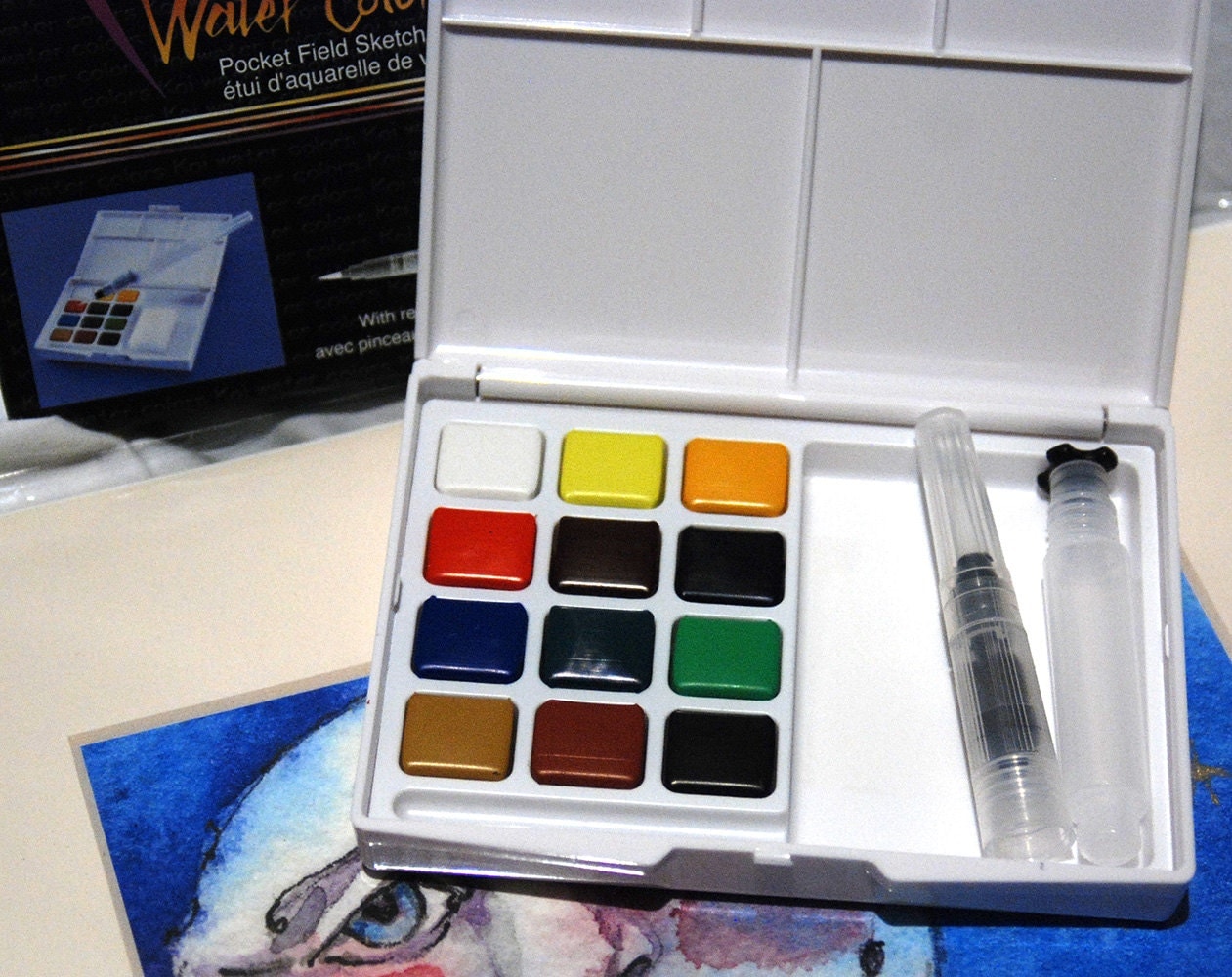 travel watercolor paint kit