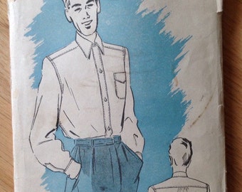 Vintage Advance 4642 Convertible Collar Shirt • Men's neck 16