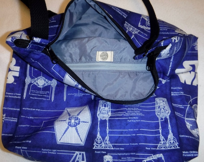 Star Wars Blue Prints:Backpack or zipper topped tote
