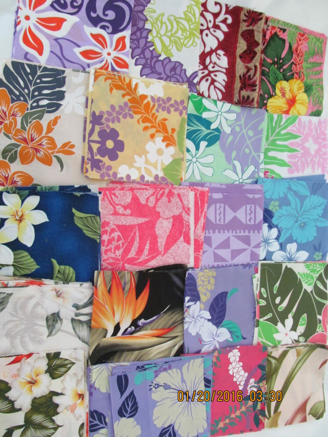 Hawaiian Quilting Fabric 150Plus Patches Craft Book Included