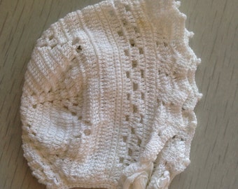 Old vintage newborn bonnet 0-3m