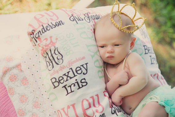 Darling personalized baby blanket