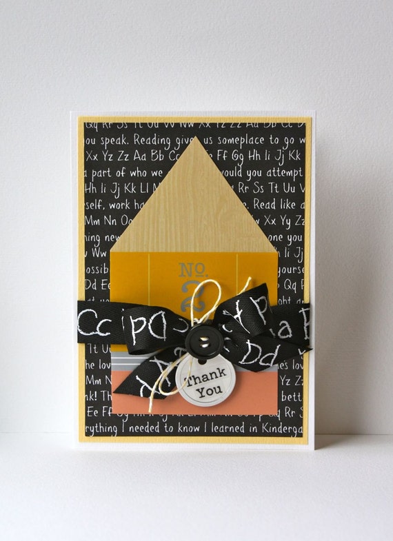 thank you teacher handmade card