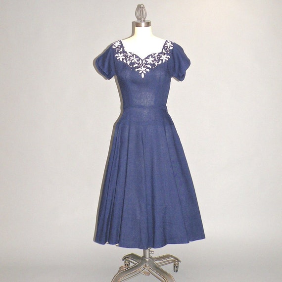 1940s Dress 40s Swing Dress Vintage 1940s Womens Clothing