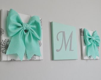 Aqua Wall Decor mint home decor | etsy Aqua Wall Decor mint home decor | etsy