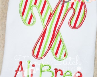 Candy Cane Applique Design Machine Embroidery Design INSTANT DOWNLOAD