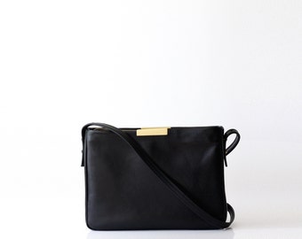 structured leather bag OPELLE Meena Book Bag Slim minimalist leather bag