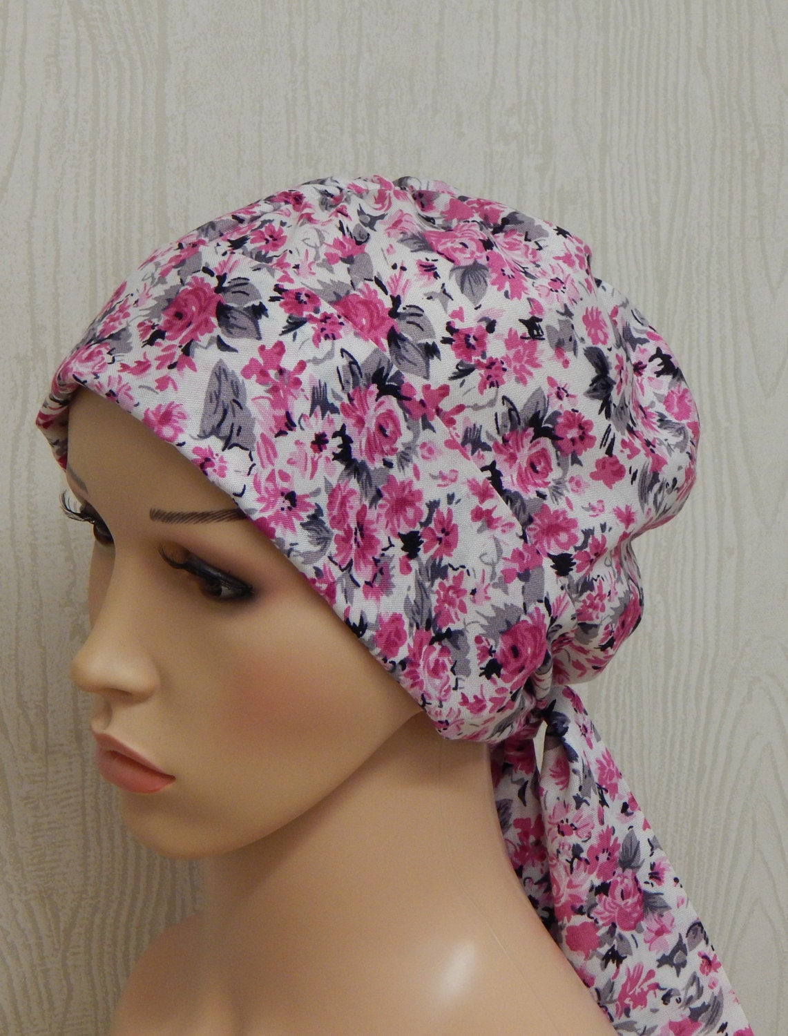 Cancer head  covering hair  loss  bonnet womens chemo head 