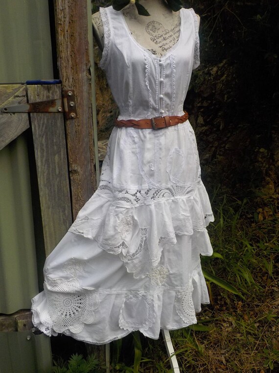 Long White Cotton Skirt 18