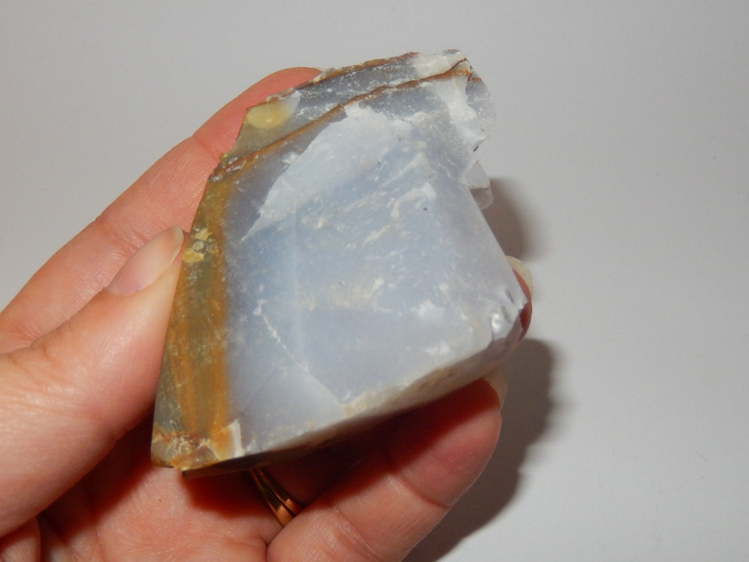 Polka Dot Blue Ice agate raw by earthlightgems on Etsy