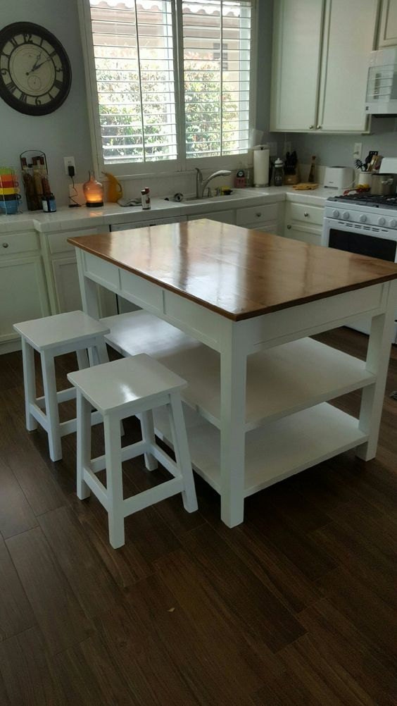 Handcrafted Kitchen Island Solid Wood by BorboletaDecors ...