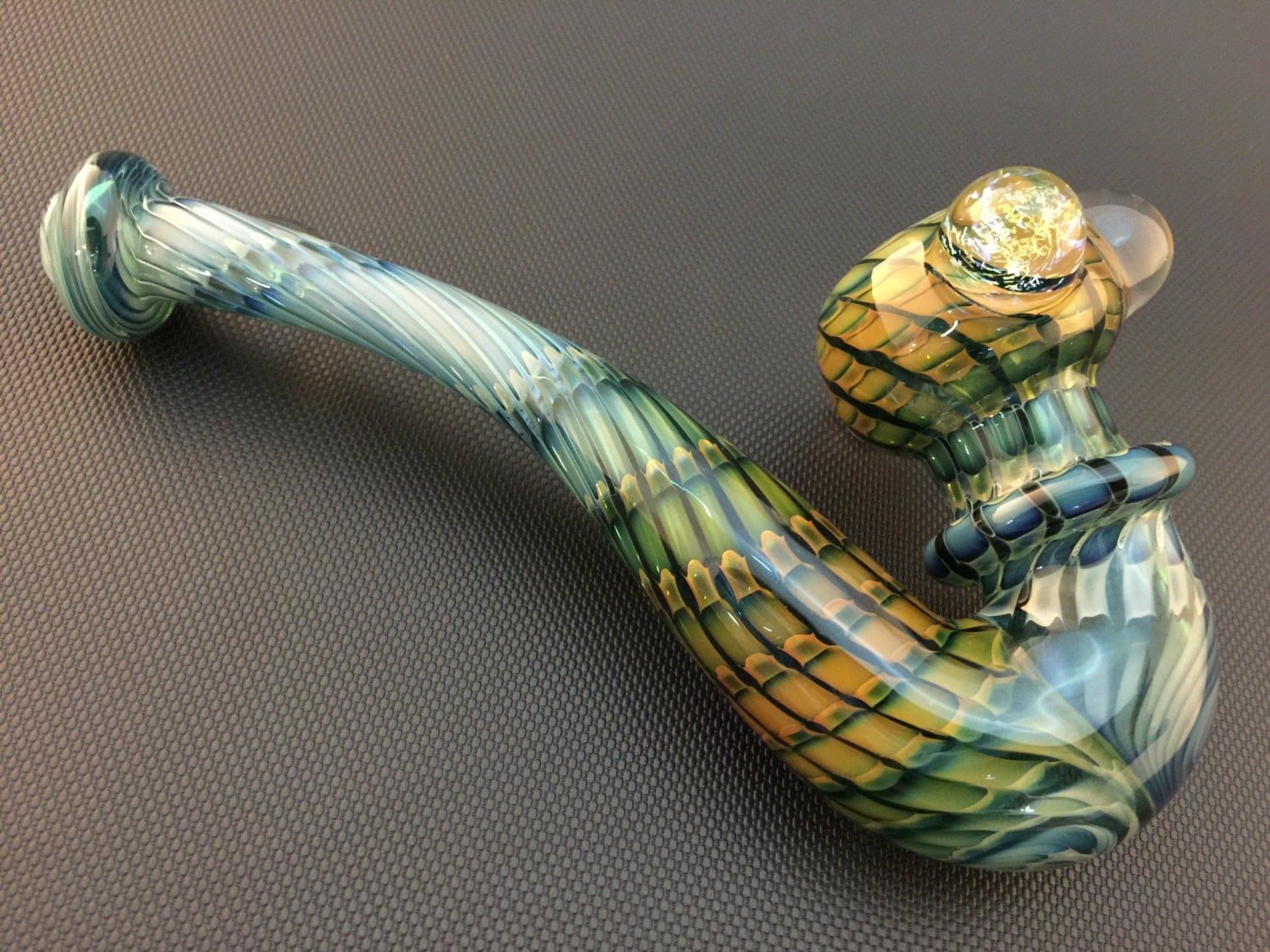 Sherlock Glass Pipe // Large Hand Blown Lake by FireLifeGlass