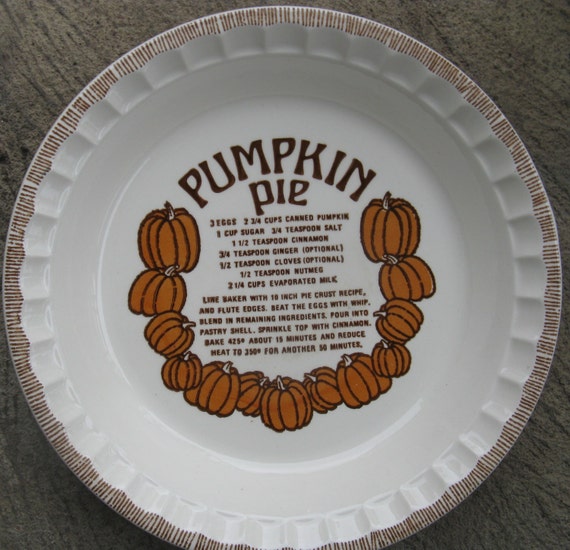 royal china pumpkin pie deep dish plate country harvest