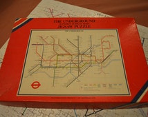 Map Of The World Joseph K. Straus No. 344 Vintage London Underground Subway Map Jigsaw Puzzle 500 pieces  complete from 1973