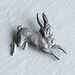 Rabbit Brooch ... Silver Hare Brooch