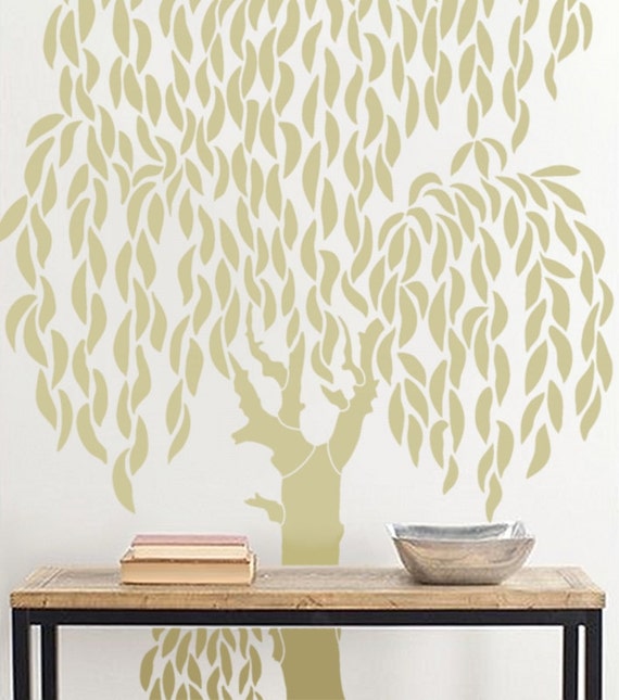 Tree Wall Stencil Large Weeping Willow Tree DIY wall decor