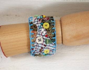 Bracelet Wrist Cuff, eco friendly - upcycled