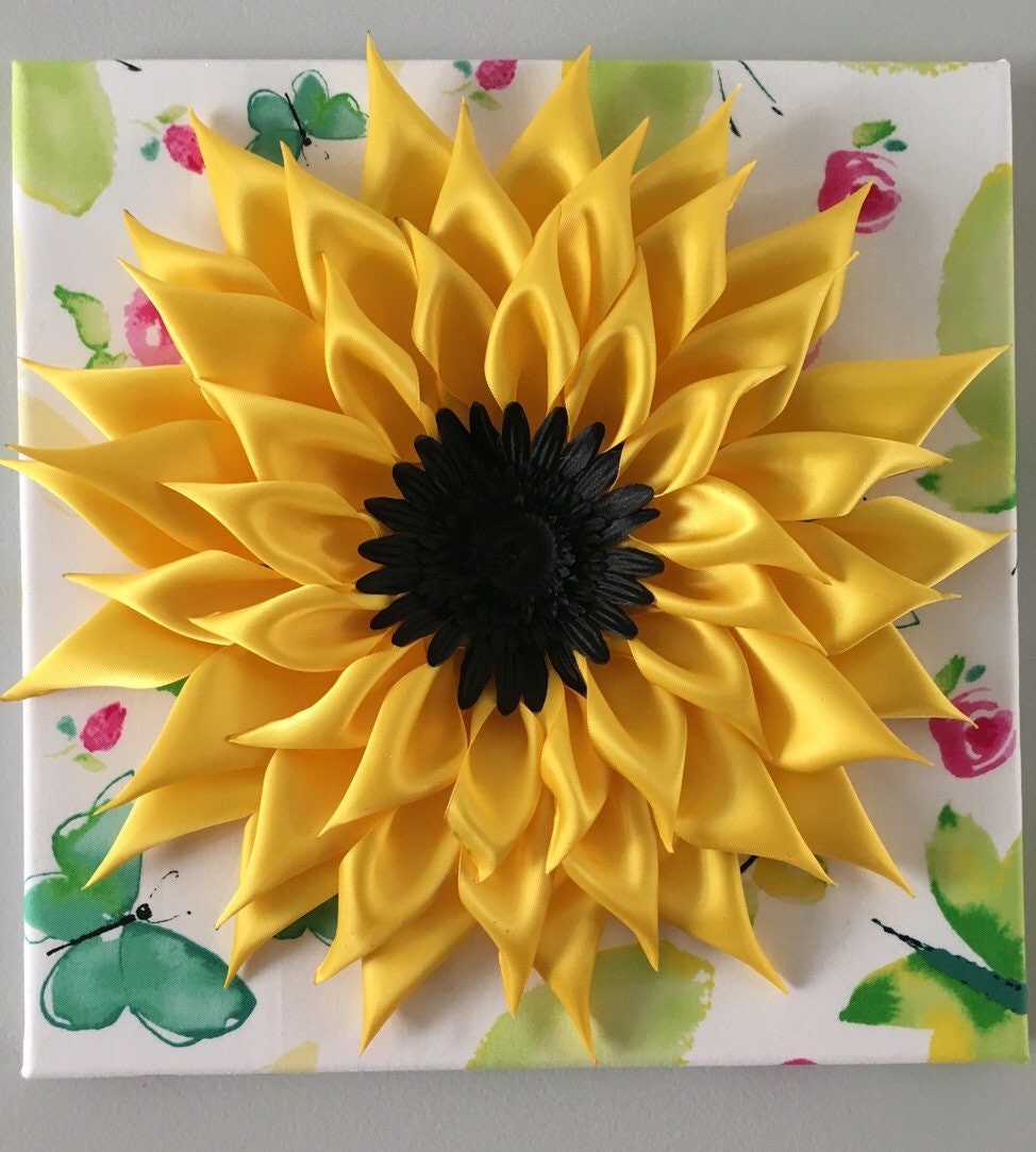 Sunflower Wall Art 12x12 Canvas Wall Art