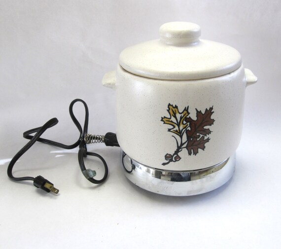 Westbend Beanpot Bean Pot Crock With Heating Element Stoneware