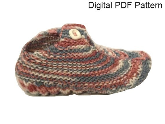 One Size Travel Pocket Slipper Socks 2 Knitting PDF Pattern