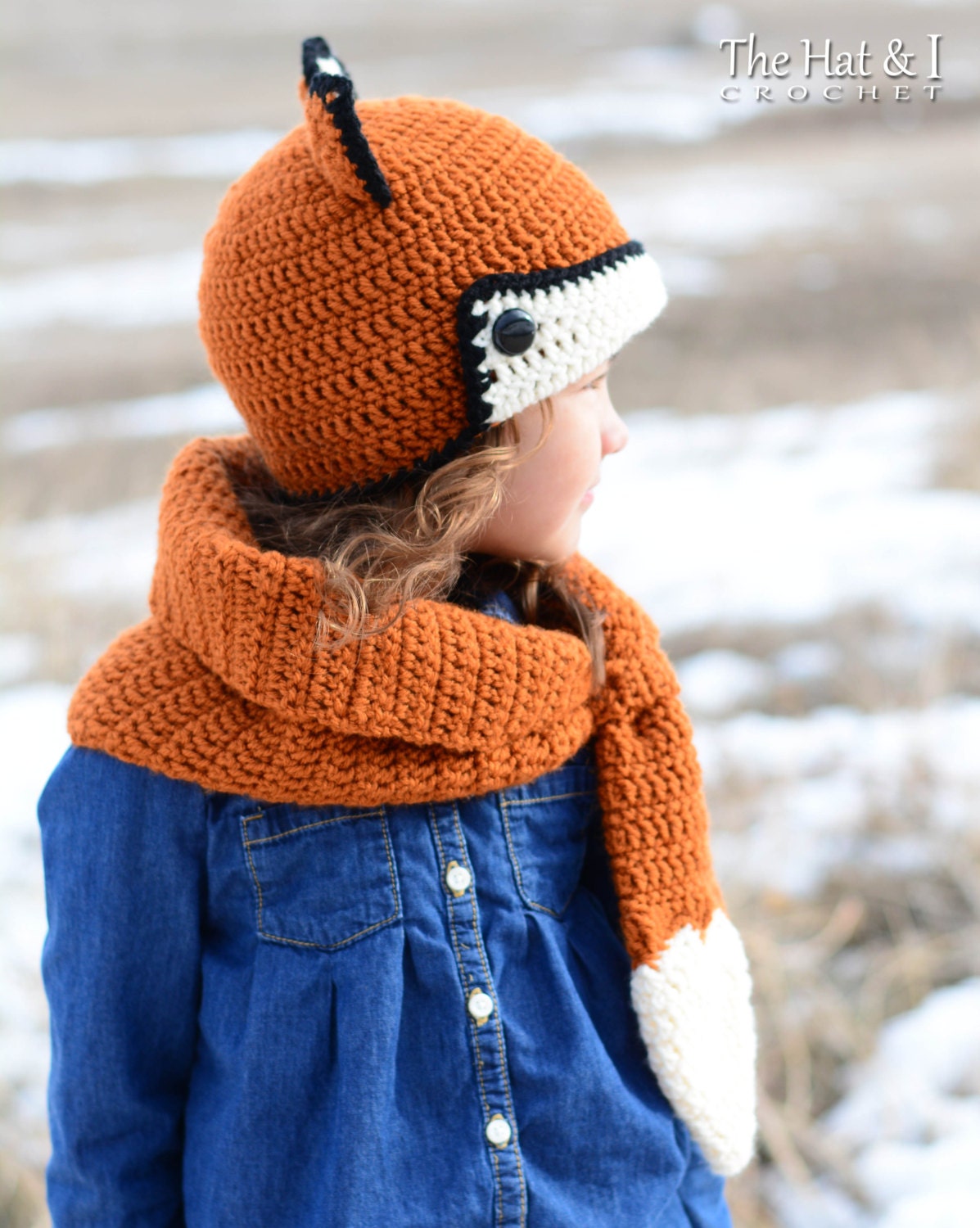 CROCHET PATTERN Fox Fancy Hat & Cowl crochet fox hat