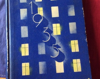 Vintage French 1935 diary/agenda/accounts book with Writing