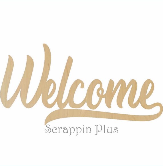 Welcome Wooden Letters Style 3 Welcome Sign Welcome Cut