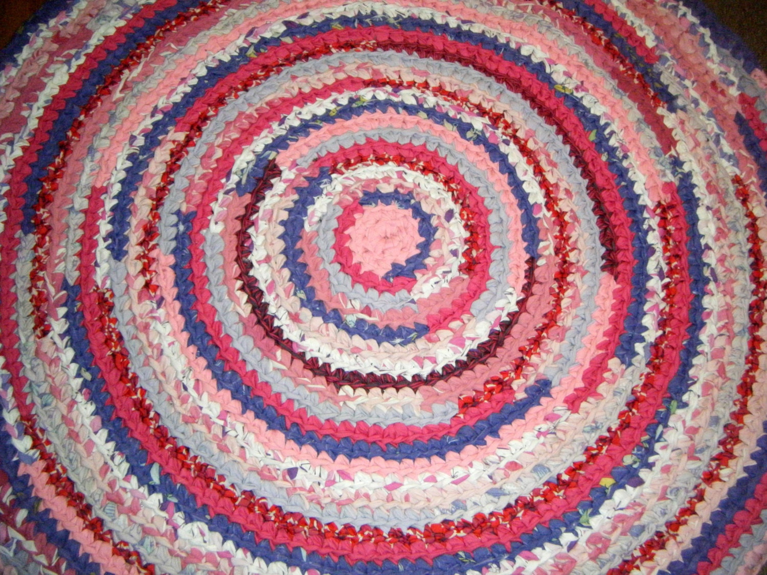 Pink and Purple Swirls Rag RugGirls Bedroom Rug for Etsy