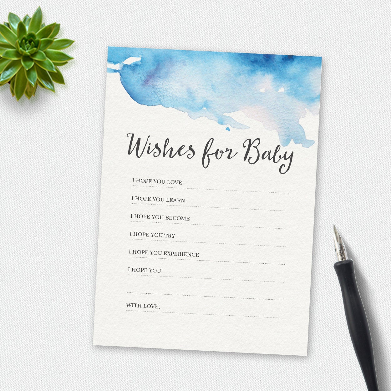 Printable Wishes for baby card baby shower wishes for baby