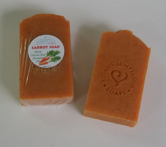 Carrot Soap with Carrot Seed Essential Oil / Cold Process