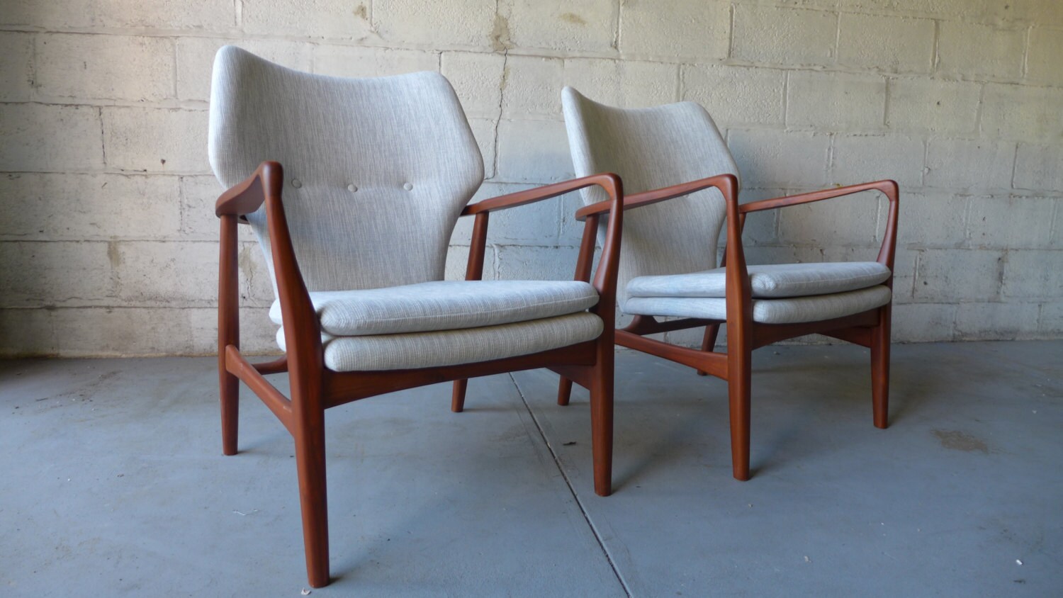 Reserved Pair Of Teak Mid Century Modern Styled Lounge