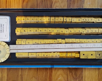 Vintage 1950's Columbia Sign & Chart Stamp Kit