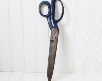 Wiss Giant Scissors, Industrial Scissors, Tailoring Shears, Steel Forged Shears, Foot long - Blue
