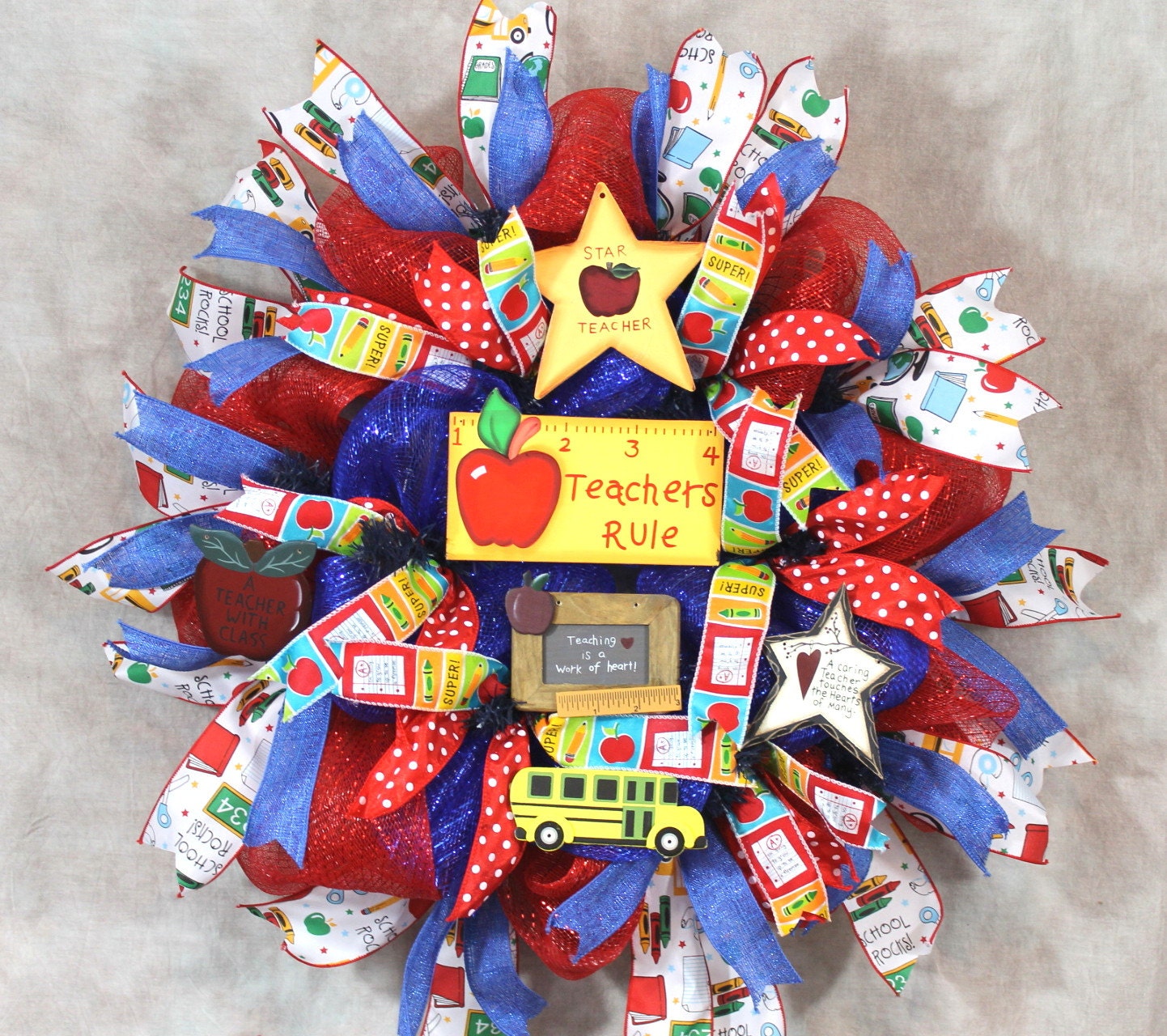 Teacher Wreath School Wreath Classroom Decoration School
